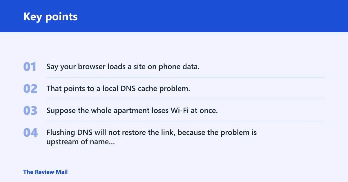Key points: DNS flush decision table