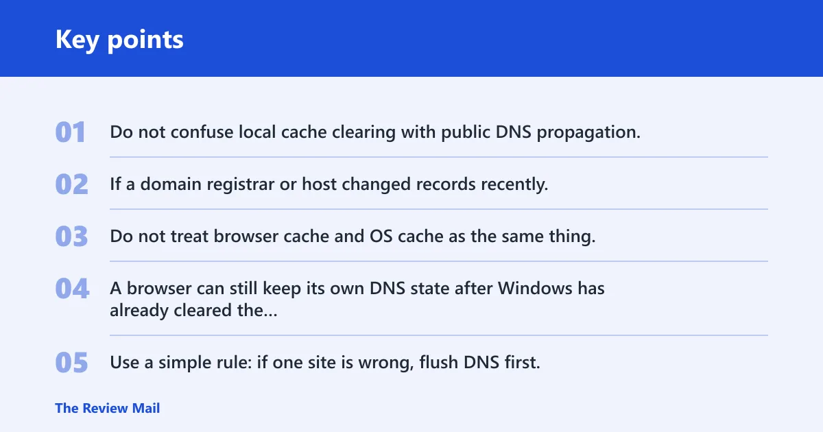 Key points: Common mistakes