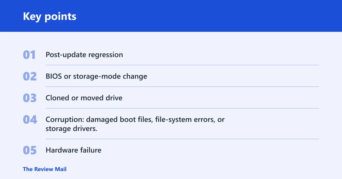 Key points: What inaccessible boot device 0x7b means