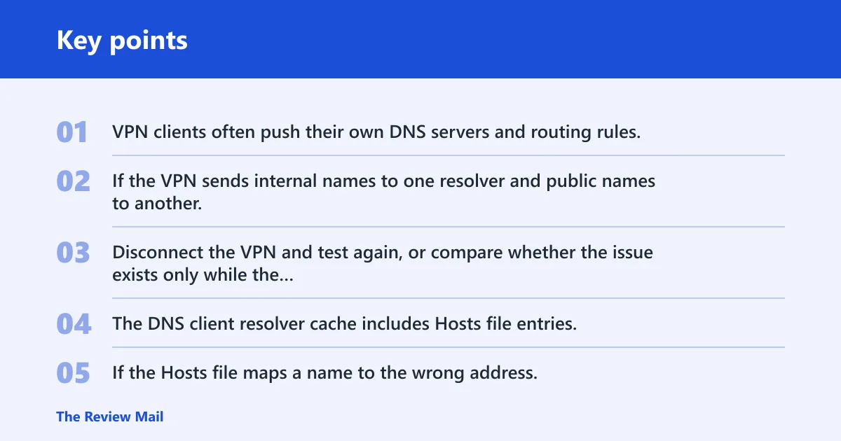 Key points: Why DNS still fails after flushing