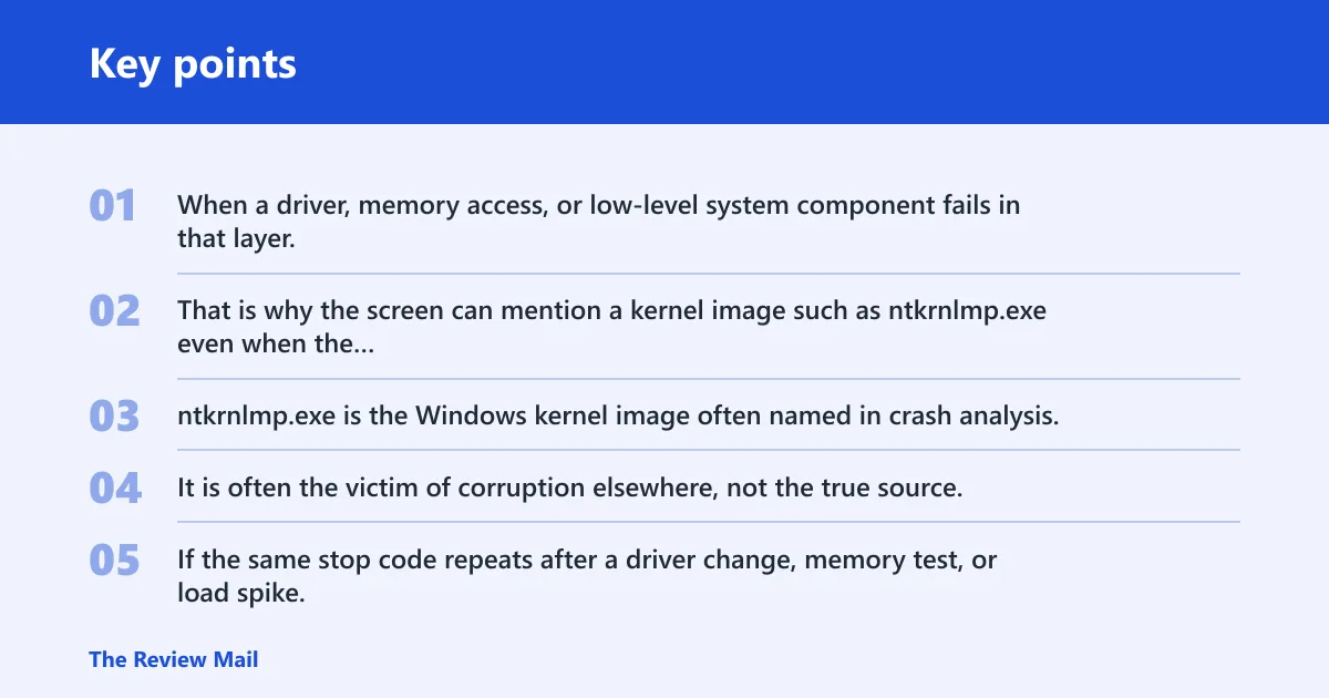 Key points: What does kernel BSOD mean in Windows 11?