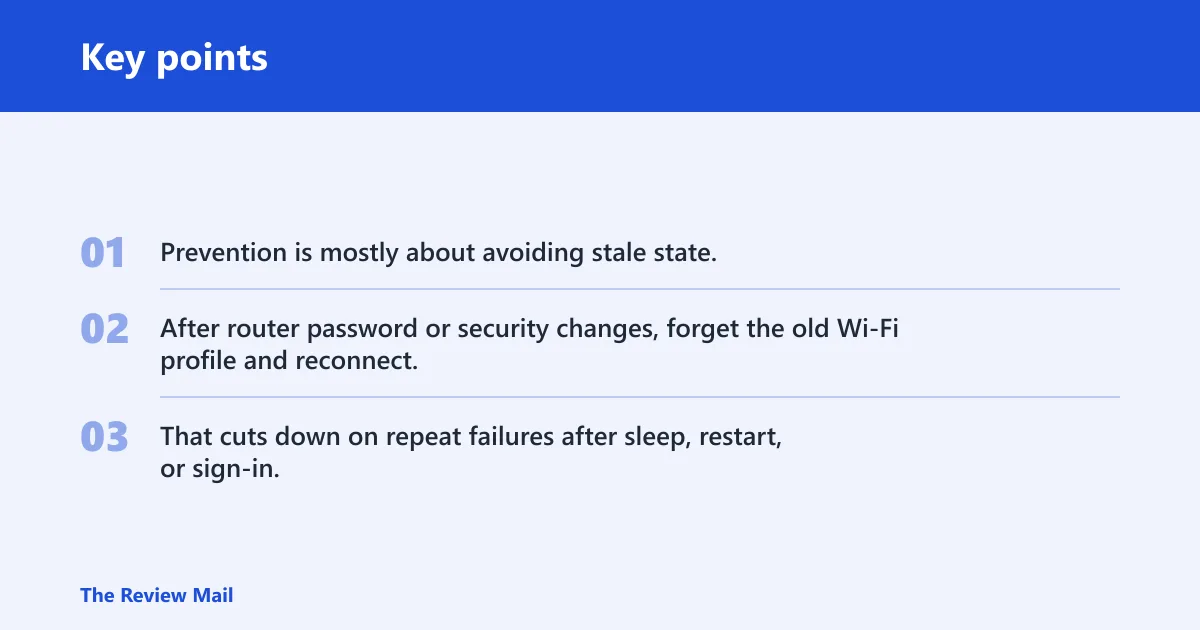 Key points: Still not working?