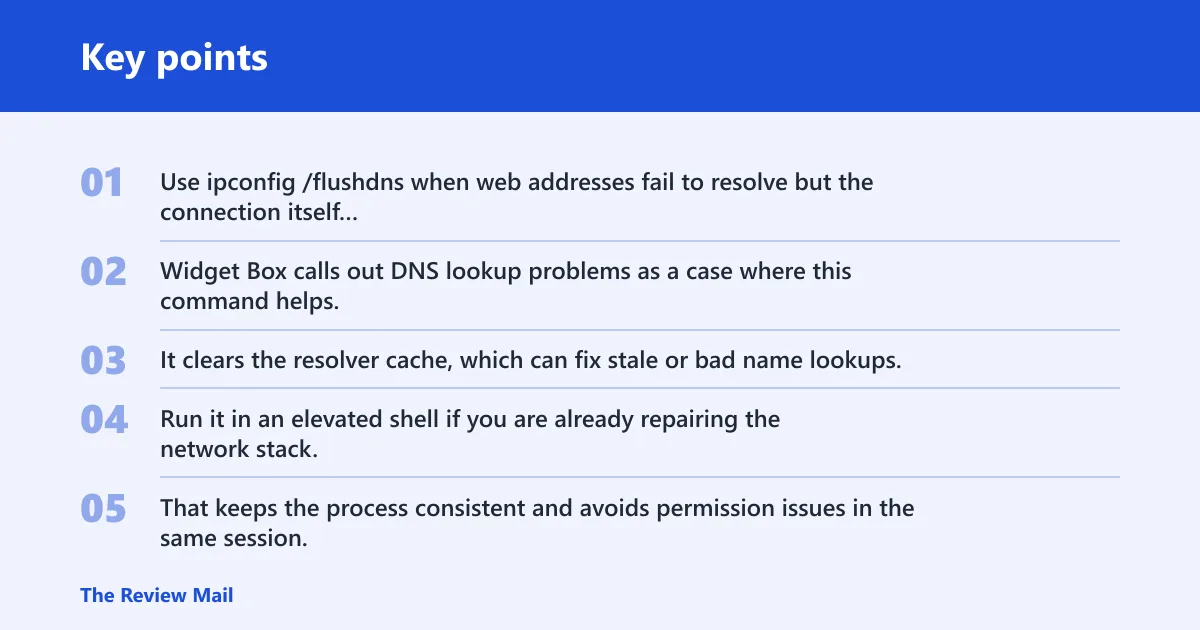 Key points: What to try if it still fails