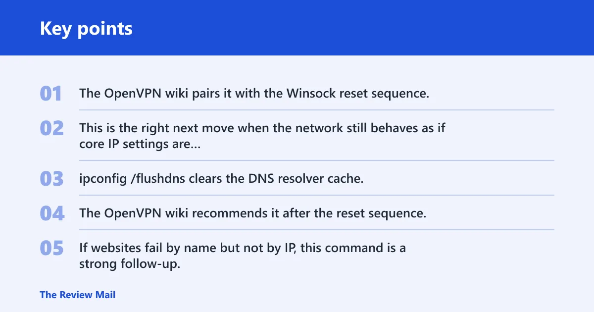 Key points: What to run if internet still fails