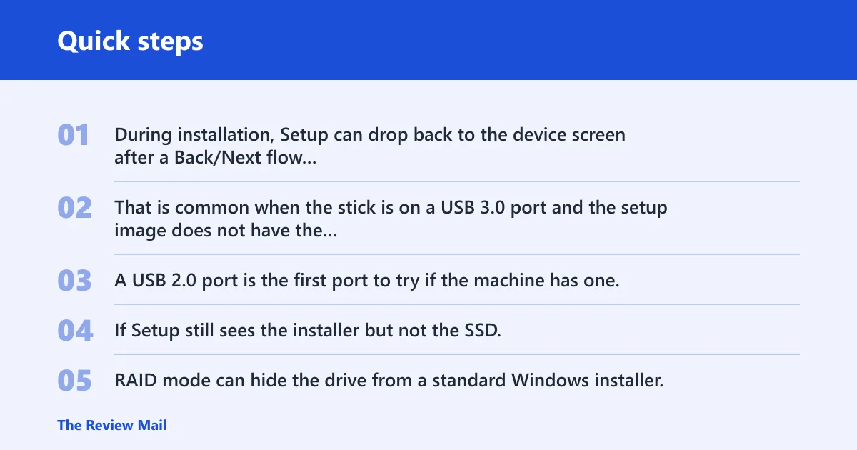 Quick steps: Why Windows Setup shows this error