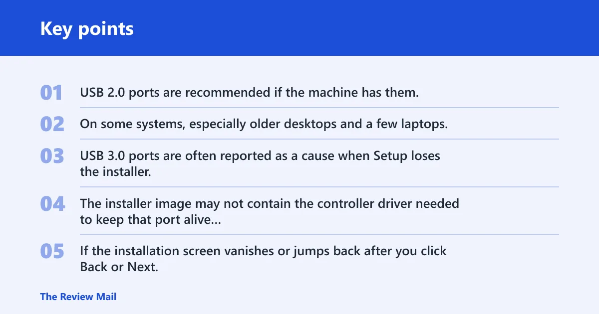 Key points: Should you move the USB stick to another port?