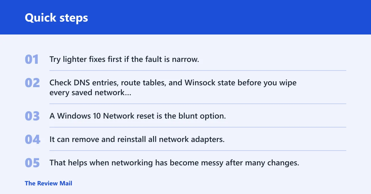 Quick steps: How do you reset network settings in Windows 10?