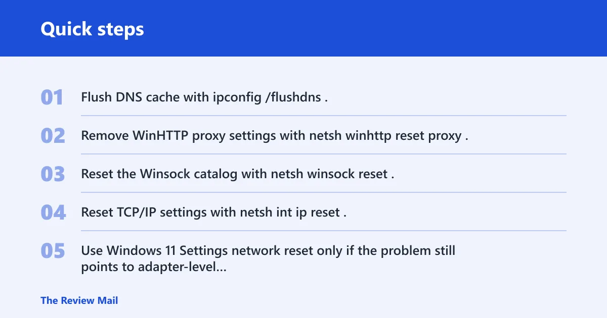 Quick steps: Which command fixes which problem?