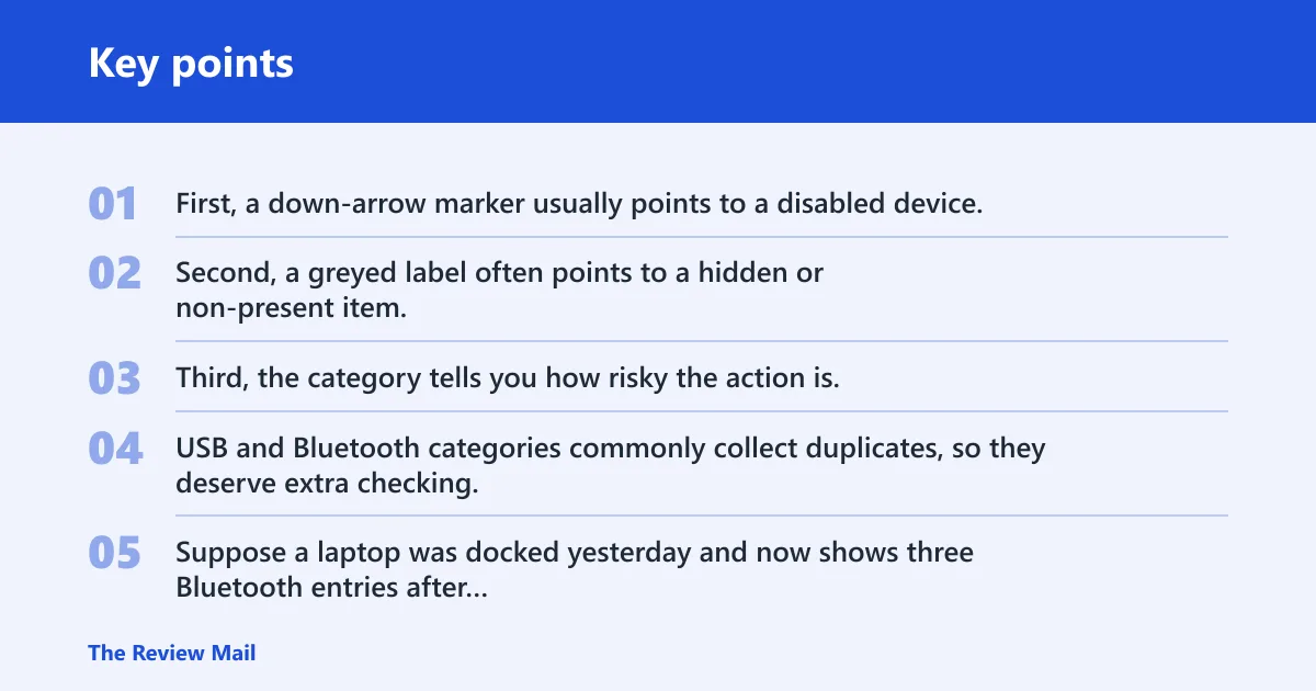 Key points: How do you know whether a device should be re-enabled or left alone?