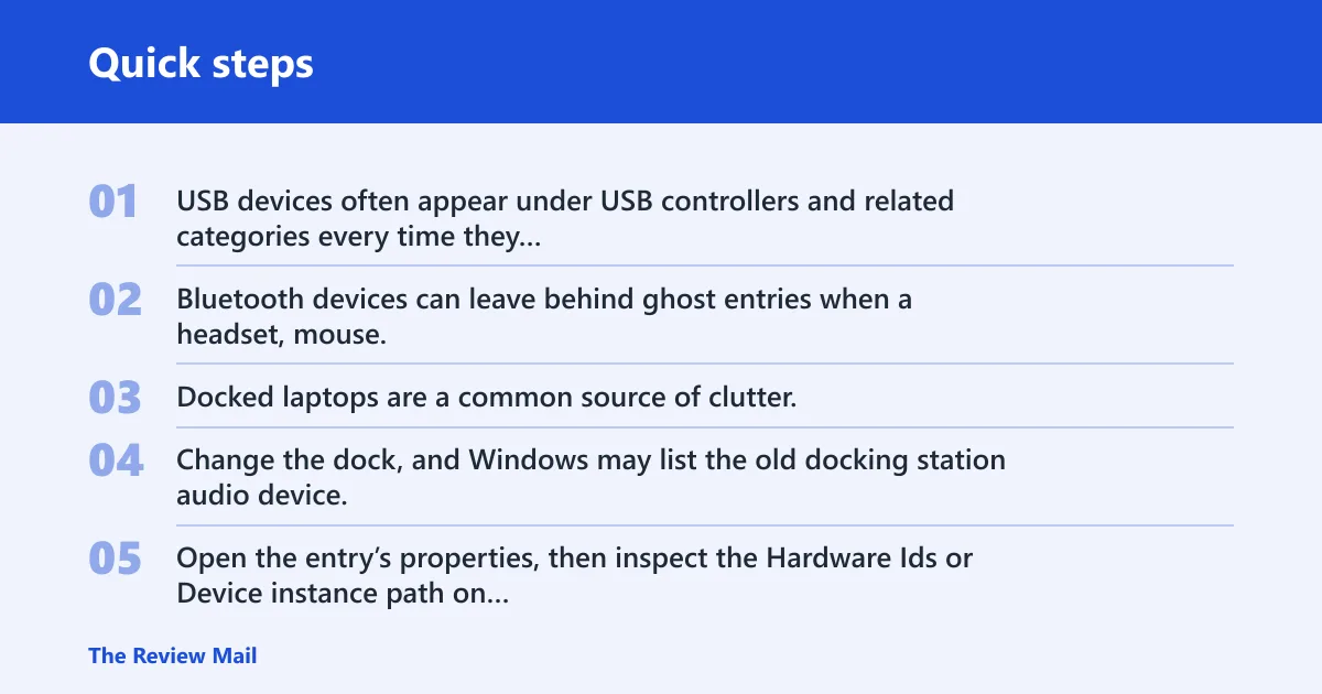 Quick steps: How do you clean up duplicate USB or Bluetooth entries safely?