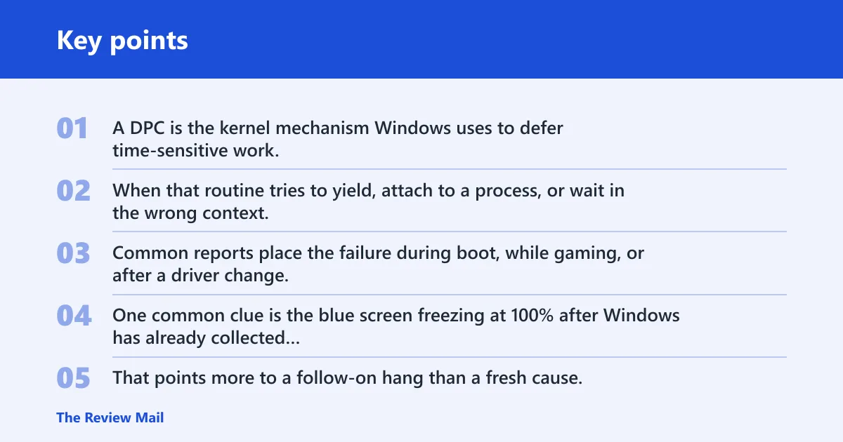 Key points: What attempted switch from DPC means