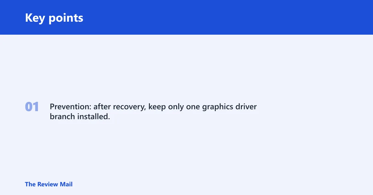 Key points: Still not working?
