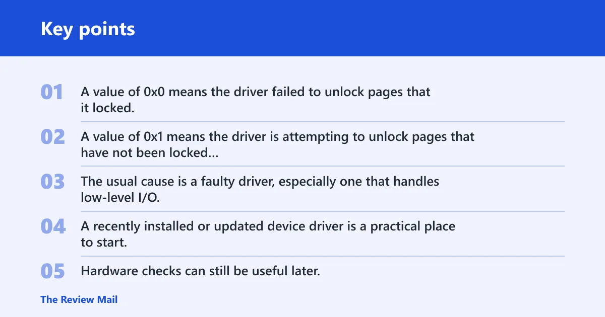 Key points: What stop code 0x76 means