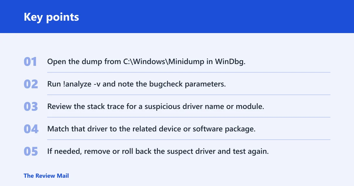 Key points: How do you find the driver?