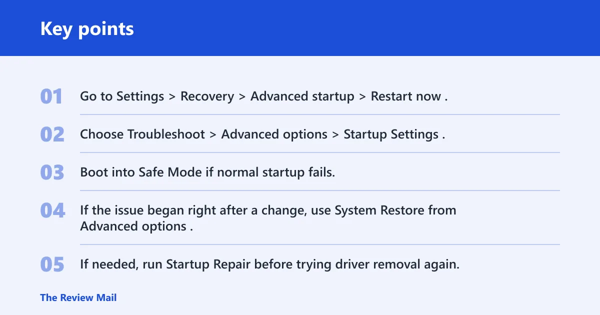 Key points: What if the PC will not boot?