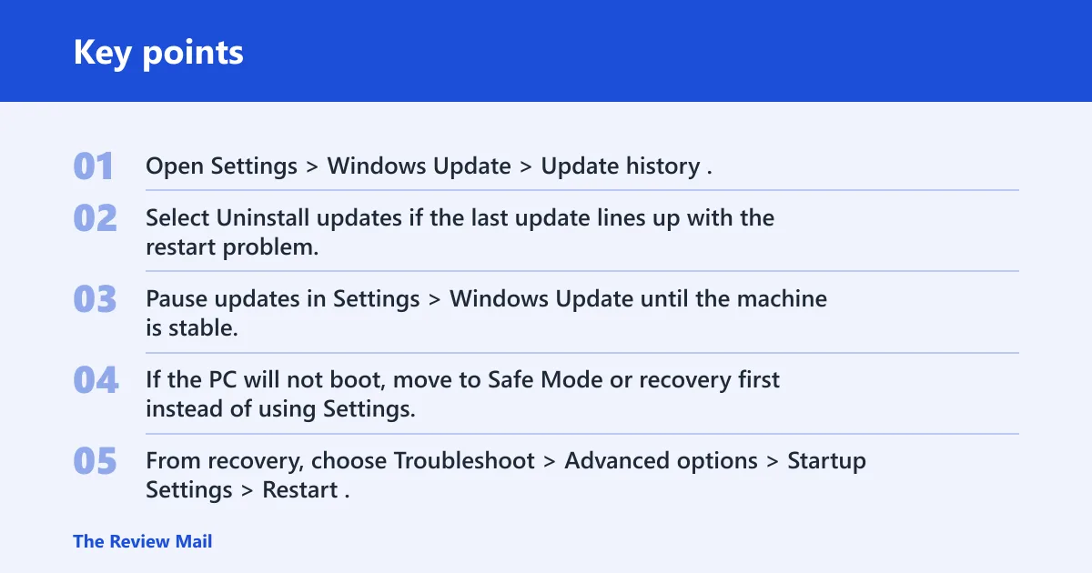 Key points: Why is Windows 11 stuck restarting?