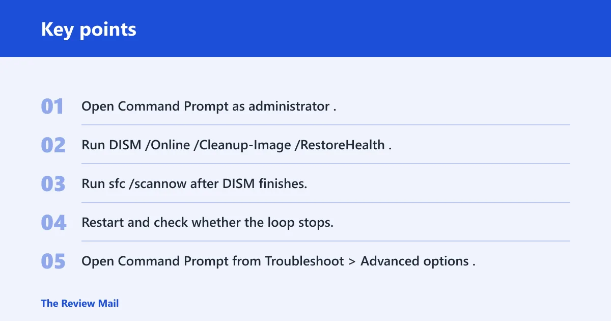 Key points: How do you repair Windows files?