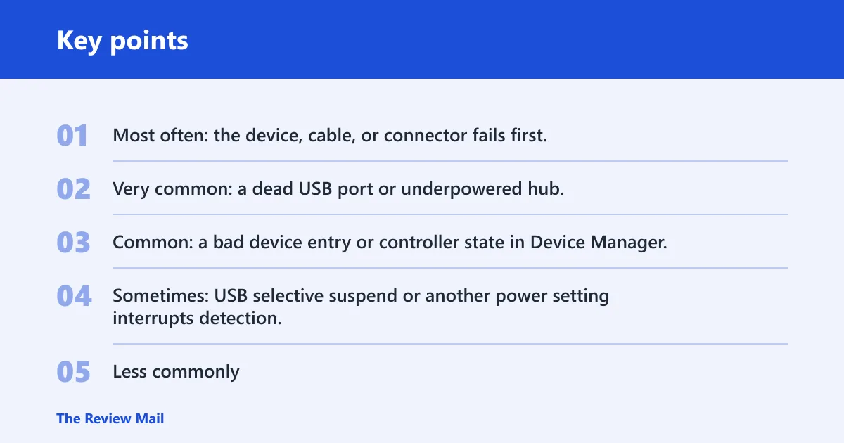 Key points: What the Windows 10 USB error means