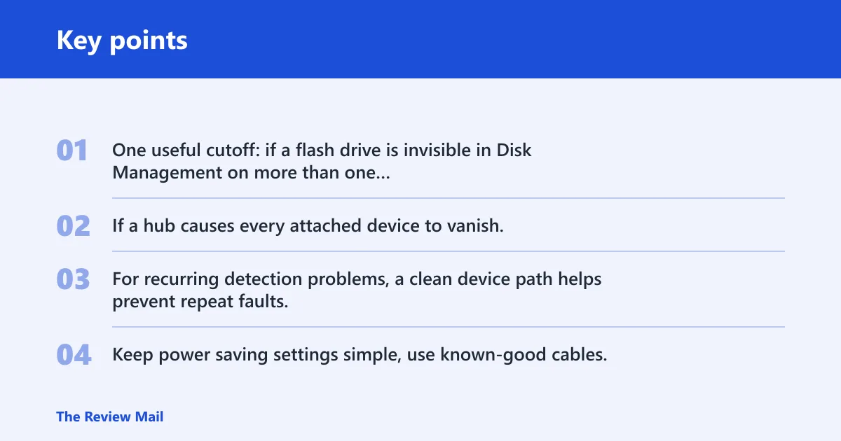 Key points: Still not working?