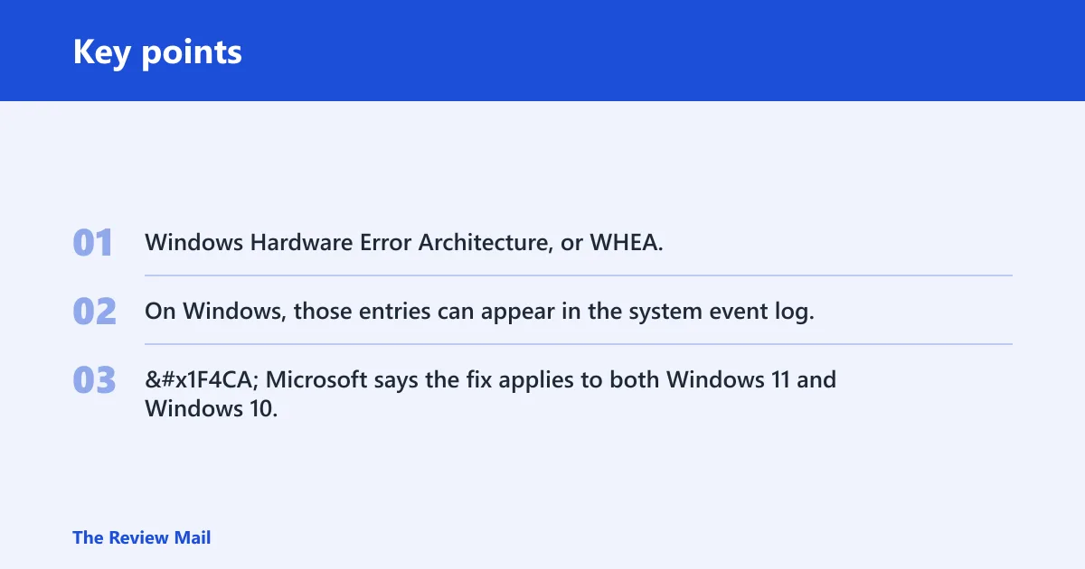 Key points: What the error means