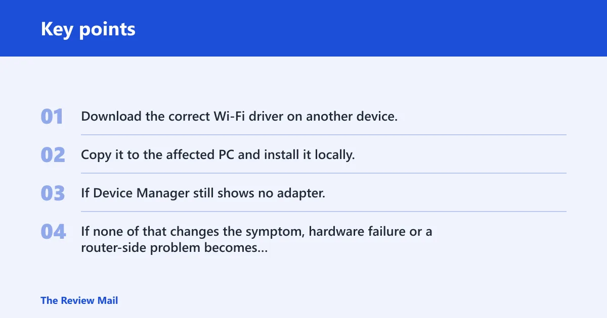 Key points: Still not working?