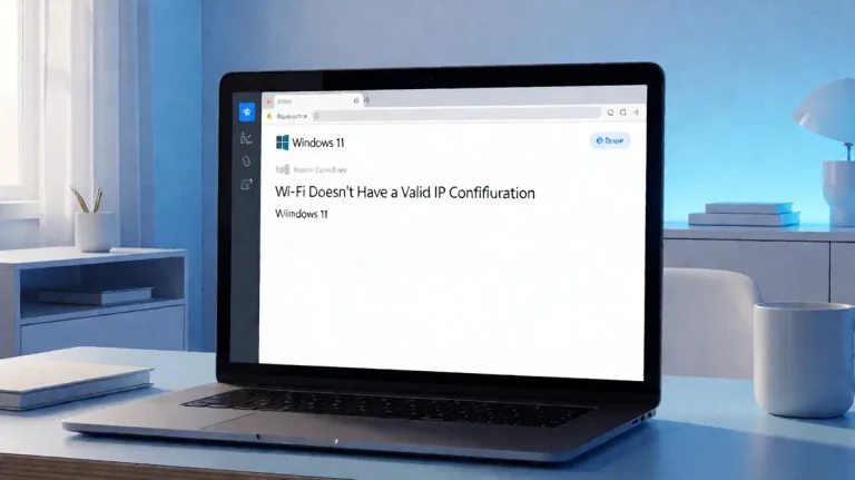 Wi-fi Doesn T Have a Valid Ip Configuration Windows 11