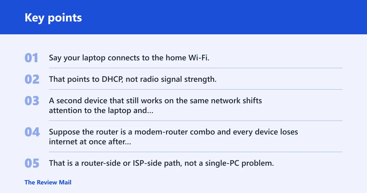 Key points: Wi-Fi IP decision table