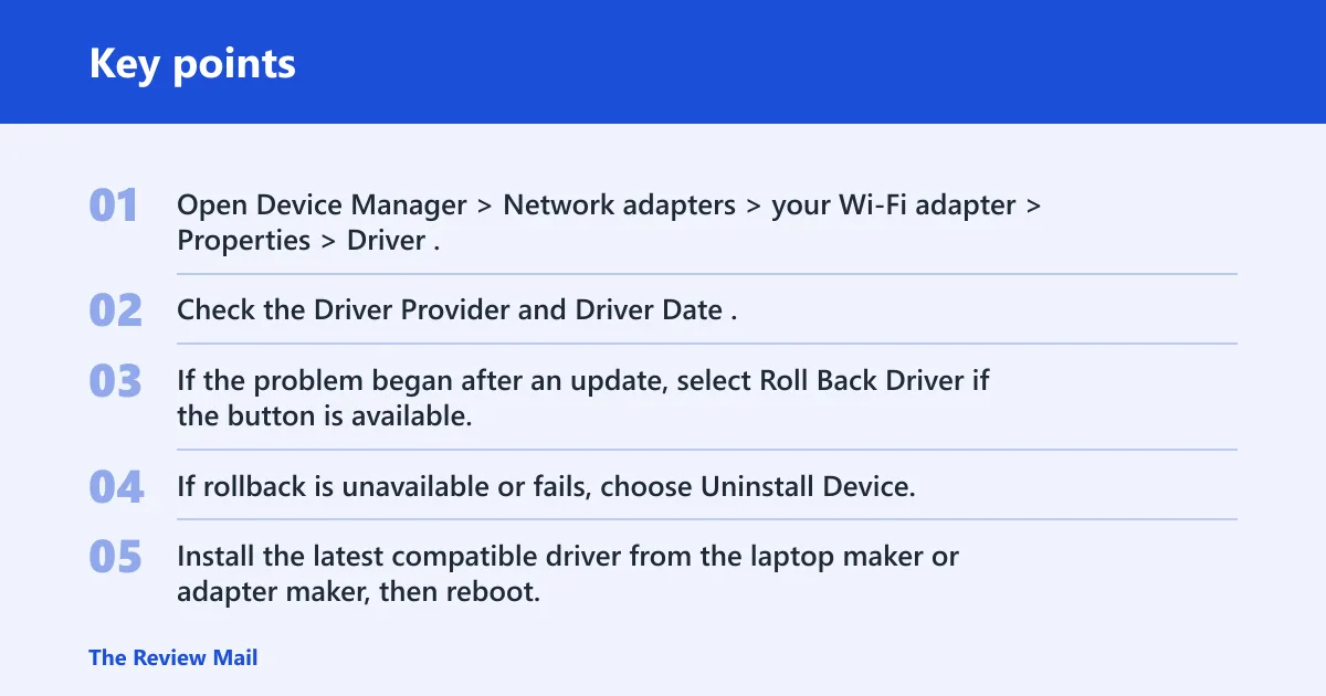 Key points: Is the driver the problem after an update?