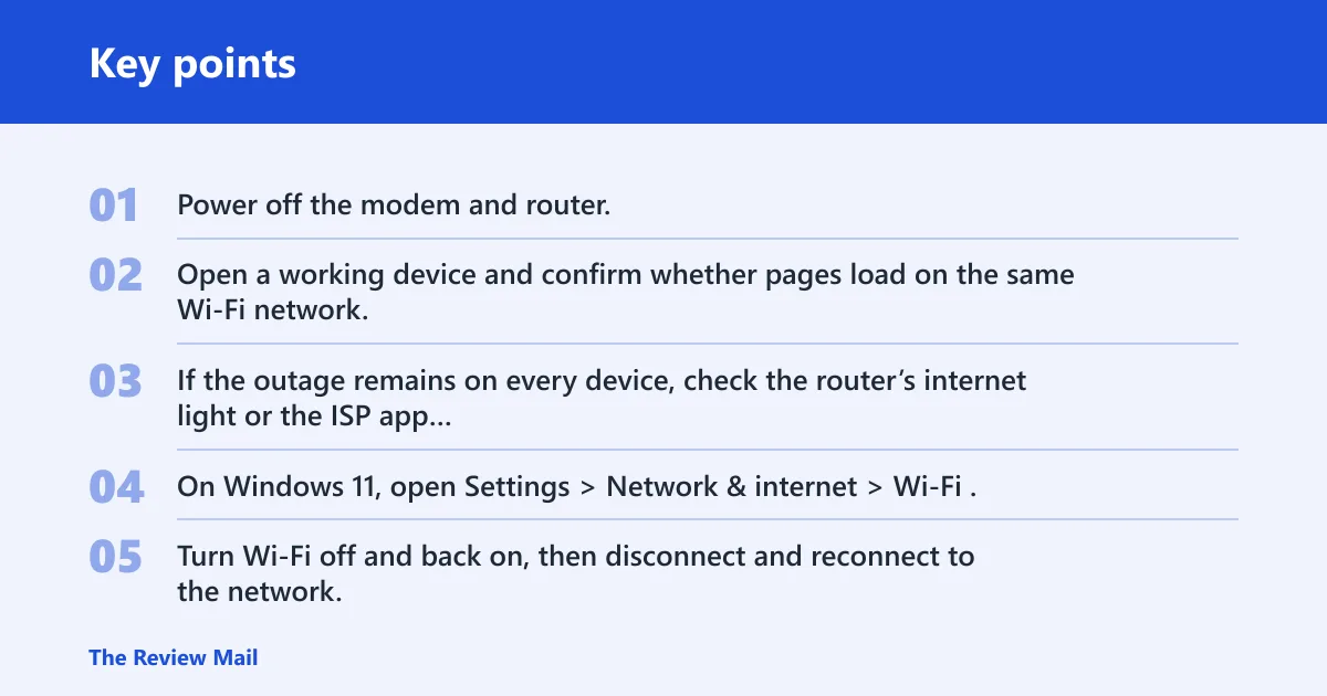 Key points: Can other devices get online?