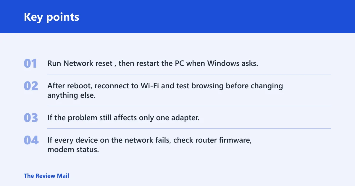 Key points: Still not working?