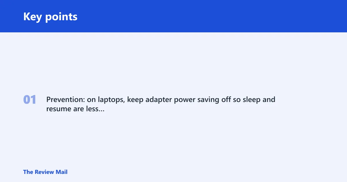 Key points: Still not working?