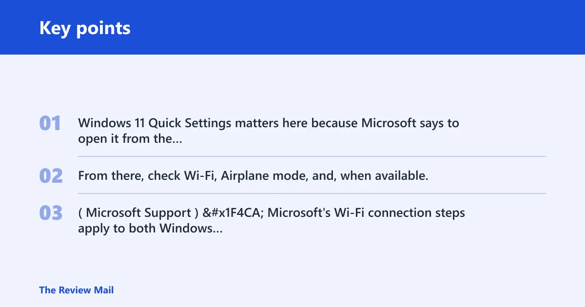 Key points: What the missing Wi‑Fi symptom means