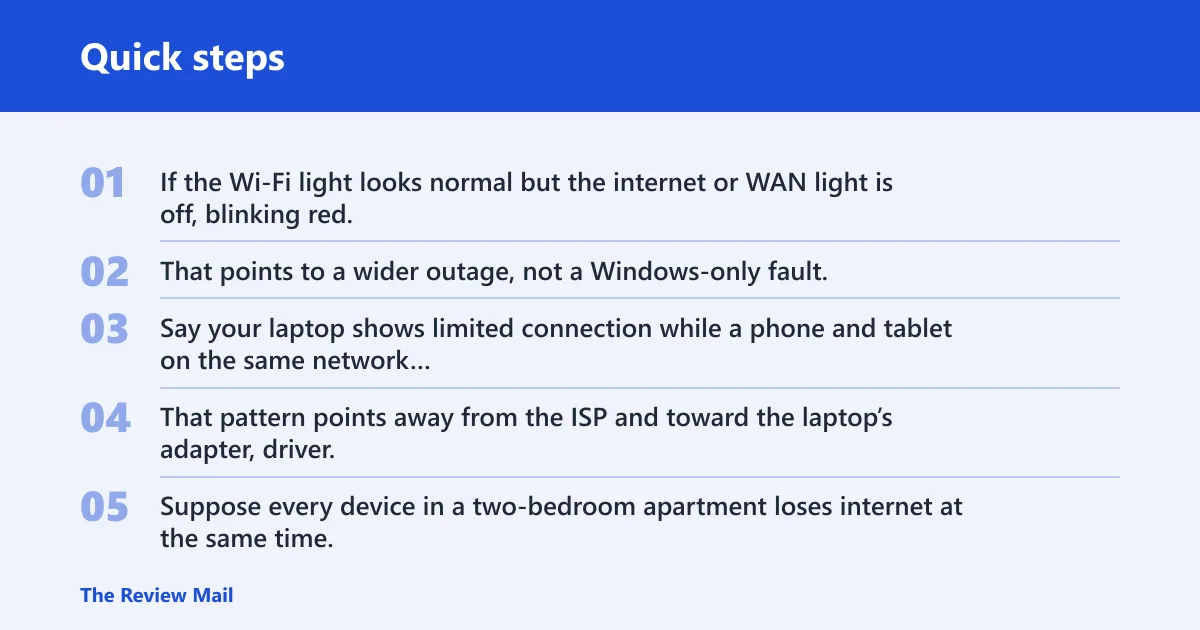 Quick steps: Check which device is actually failing