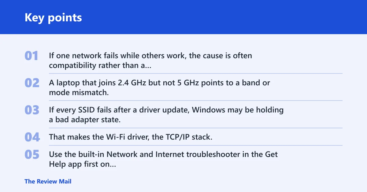 Key points: Likely causes, ranked
