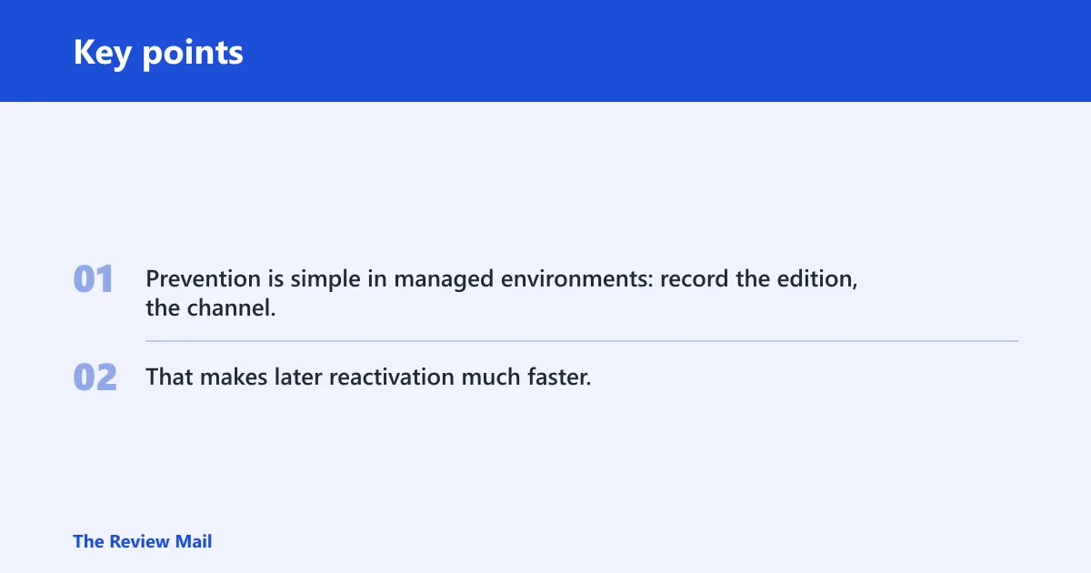 Key points: Activation triage table