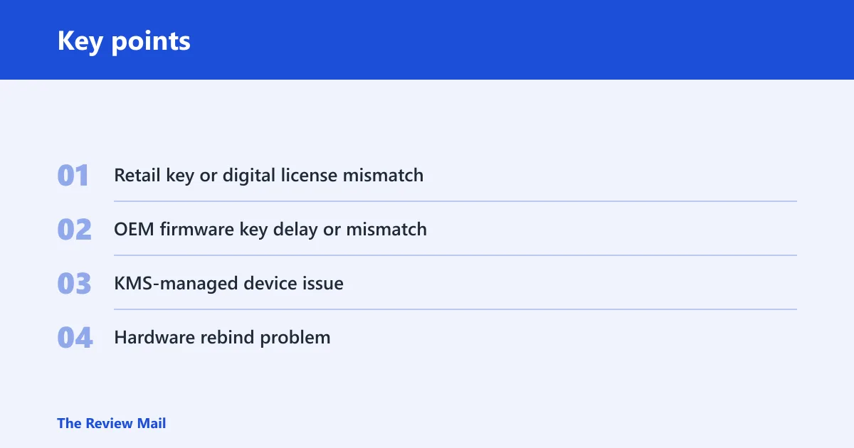 Key points: Likely causes