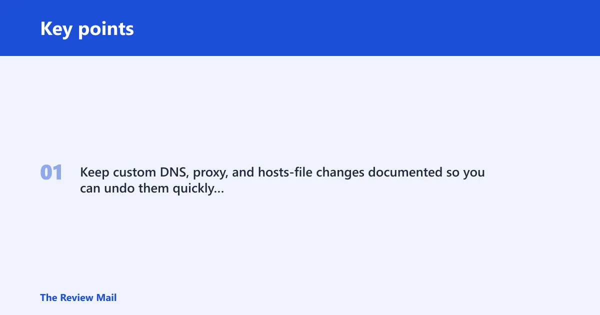 Key points: Still not working?