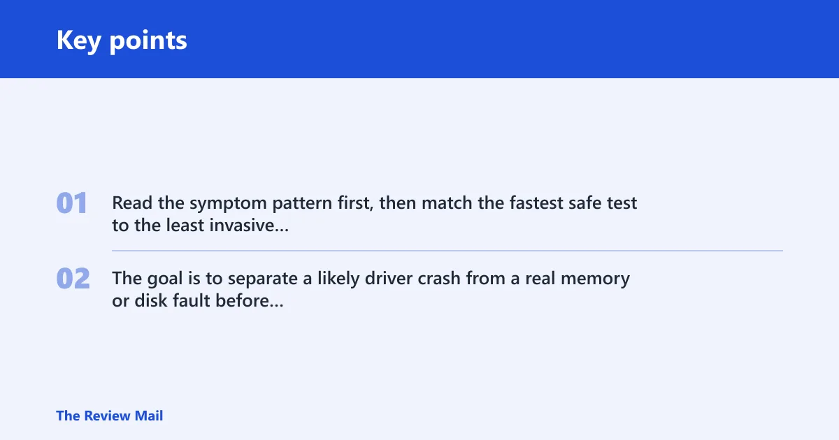 Key points: PAGE fault triage matrix