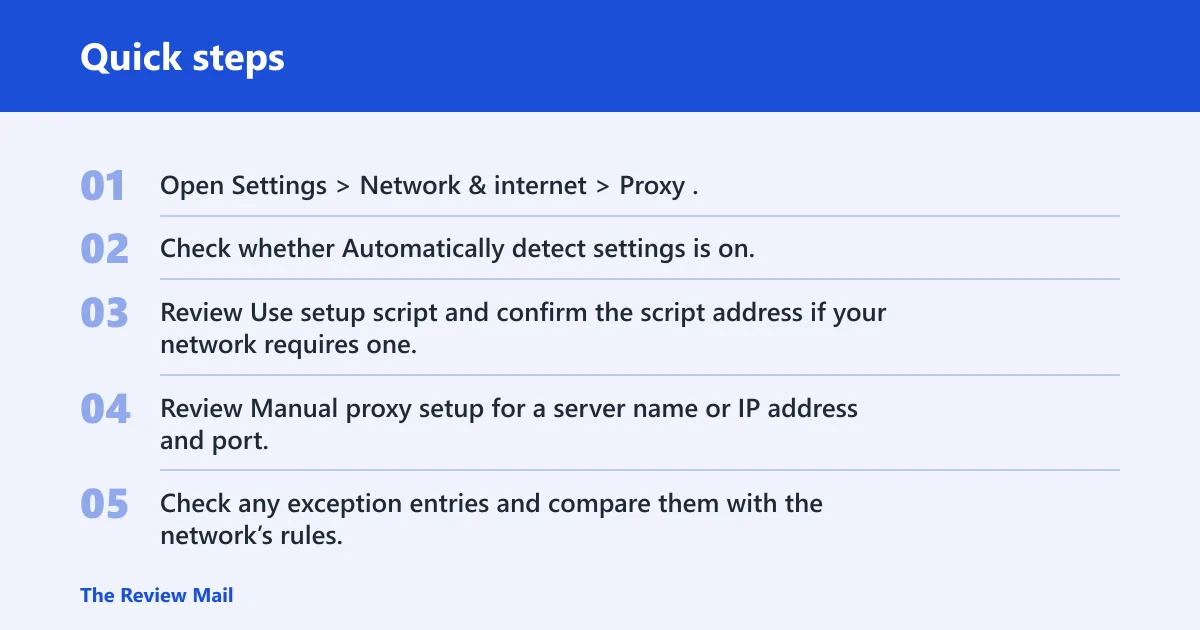 Quick steps: How do you check proxy settings in Windows?