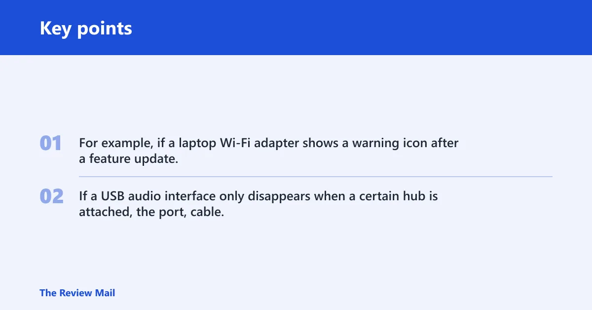 Key points: Likely causes