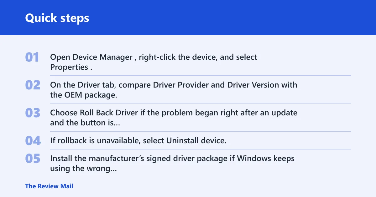 Quick steps: How do you fix the driver path?
