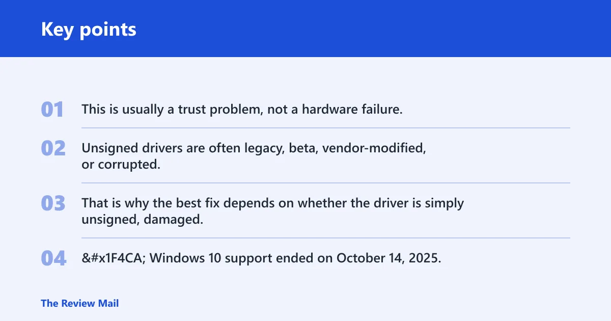 Key points: What this error means