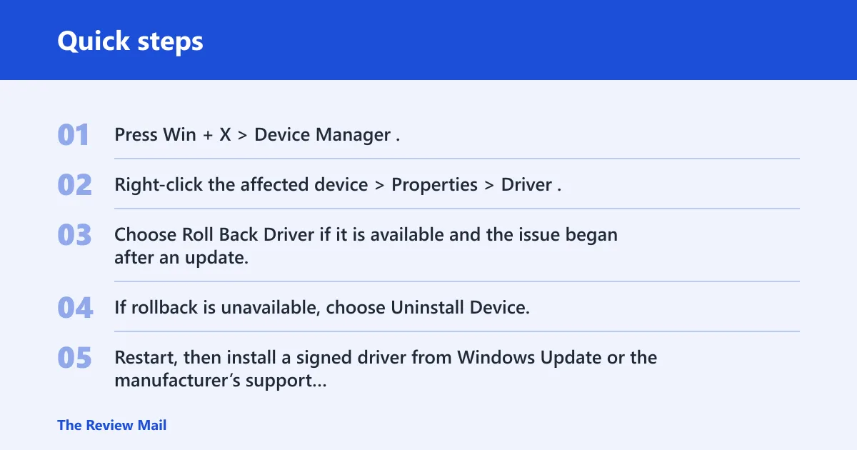 Quick steps: How do I fix Windows cannot verify the digital signature for this driver?