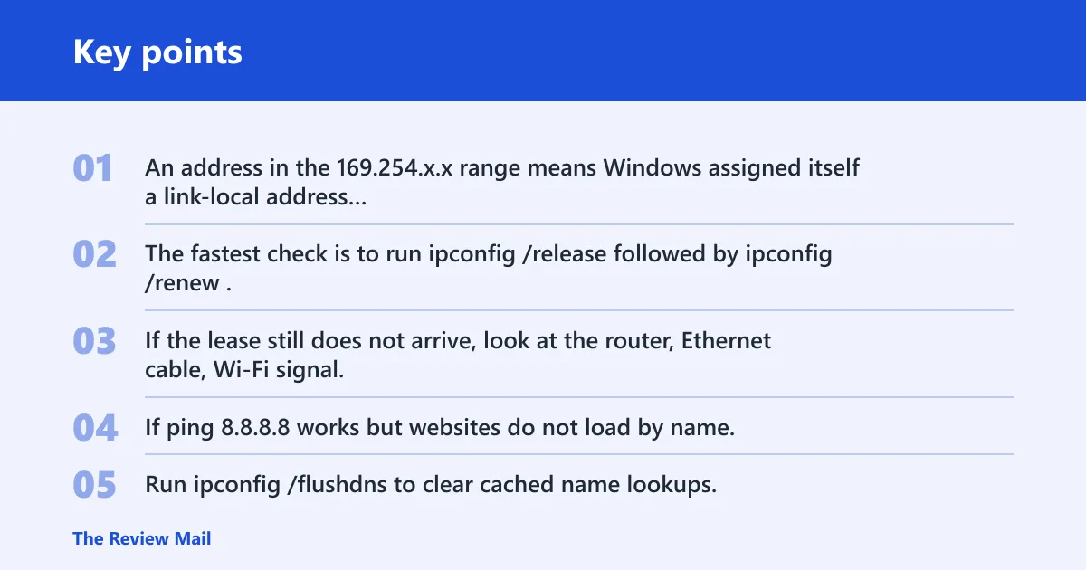 Key points: Which network layer is broken?
