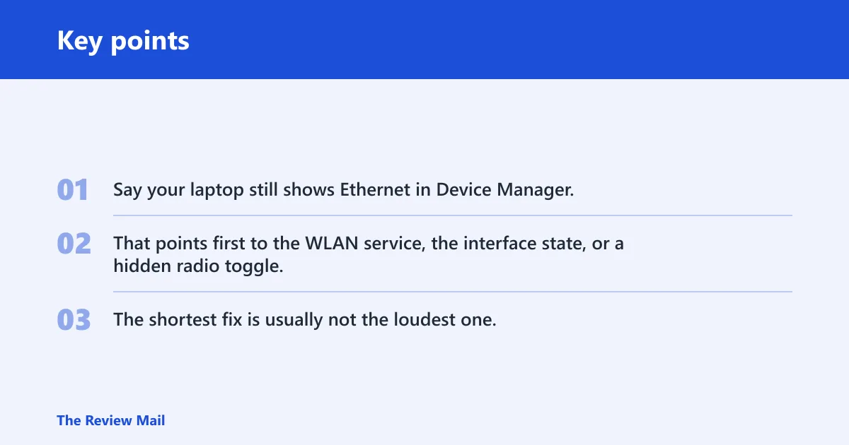 Key points: Which wireless-adapter state do you have?